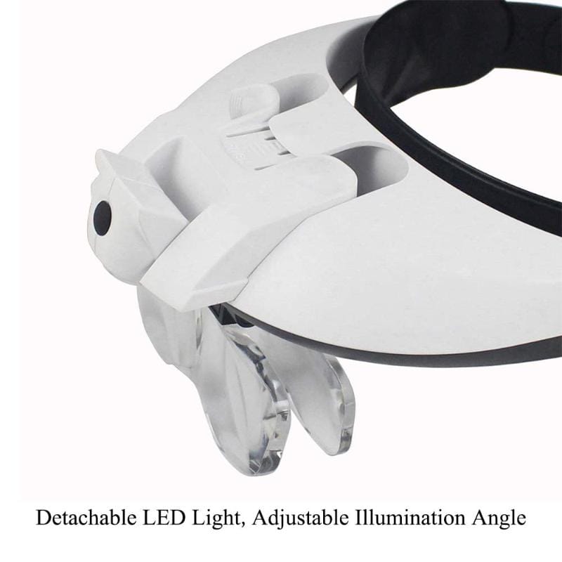 Lupa 10x Con Luz LED Manos Libres - Base Y Clip, Ajuste Color Y Brillo, Lente 4.3 Pulgadas | Para Manualidades, Lectura, Hobbies