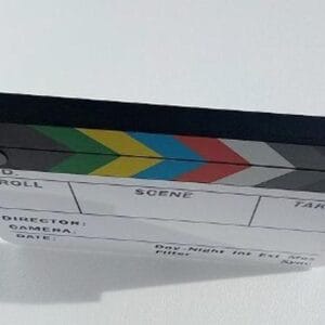 Claqueta Director Genki Blanco Español Inglés 25x30cm