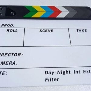 Claqueta Director Genki Blanco Español Inglés 25x30cm