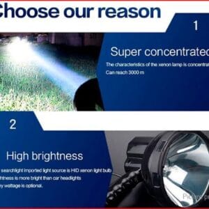 Reflector 12v 75w Hid Xenon Caza Seguridad Nautica