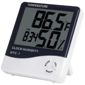 Termohigrómetro Digital Humedad Temperatura Sensor Con Reloj