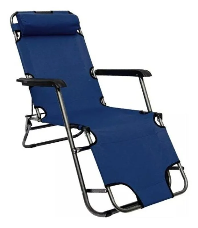 Reposera Reclinable Plegable Camping Jardin Playa Resistente