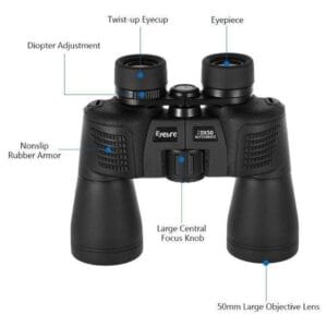 Binocular 20x50 Prismáticos Gran Campo Visual Correa Y Funda