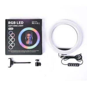 Aro De Luz 10 Pulgadas 26 Cm Led Rgb Colores Maquillaje