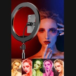 Aro De Luz 10 Pulgadas 26 Cm Led Rgb Colores Maquillaje