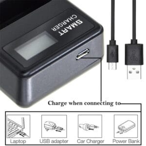 Cargador Doble Baterias Nikon En-el14a Usb D5300 D5500 D3300