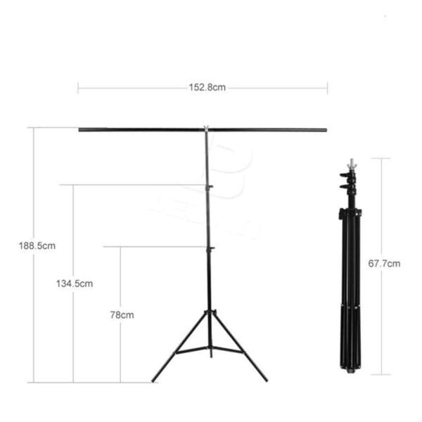 Soporte Porta Fondo Trípode 1.5m Compacto Ajustable Liviano - Image 2