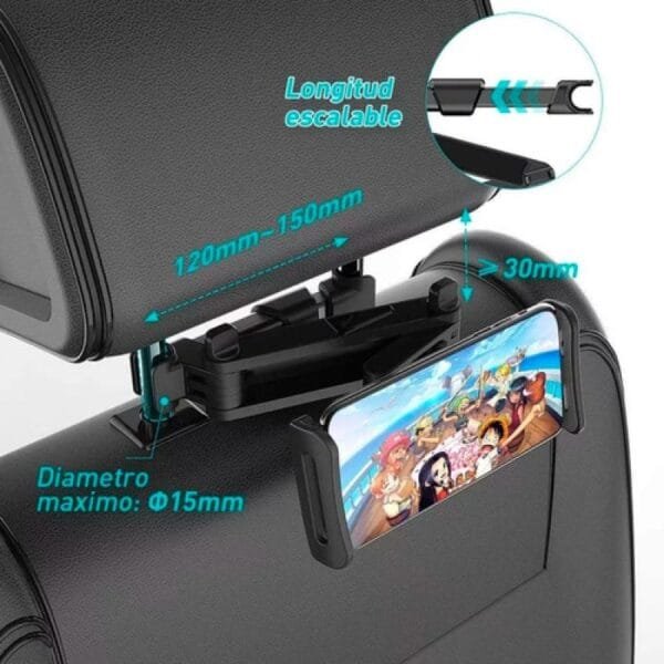 Soporte Auto Plagable Para Celular Tablet Ipad Multiangulo