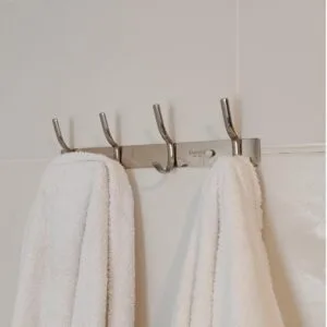 Toallero Perchero Baño Perchas Pared Puerta Acero Inox