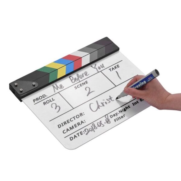 Claqueta Director Pizarra Acrilico Iman Cine Pelicula Escena