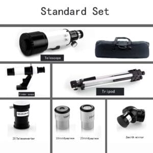 Telescopio Refractor 400x70 C Tripode Bolso Y Accesorios