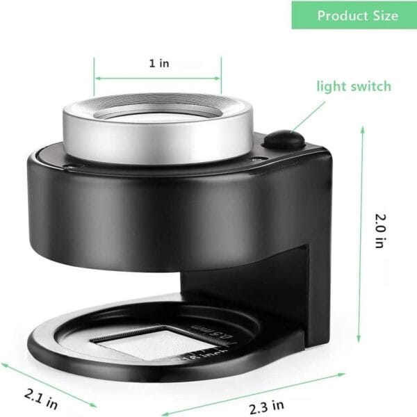 Lupa Cuentahilos 30x Recargable Usb 6 Led