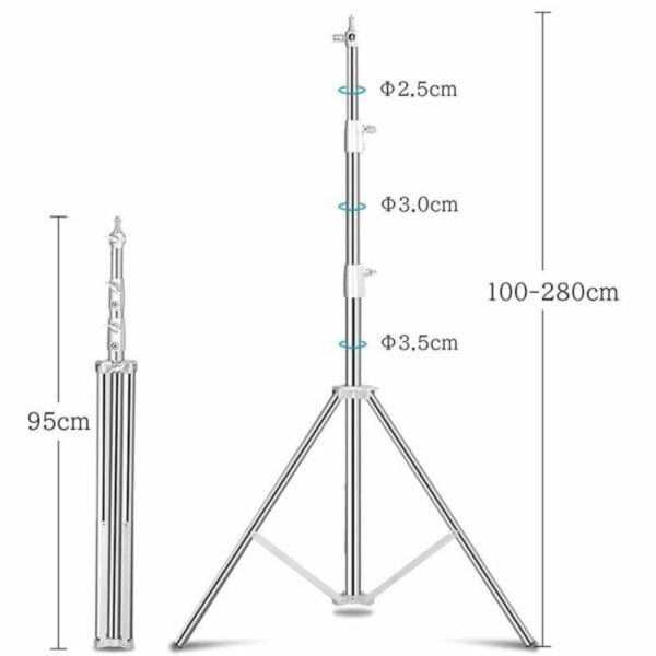 Tripode Pie Iluminación 2.8 M Columna P Luz Flash Fotografía