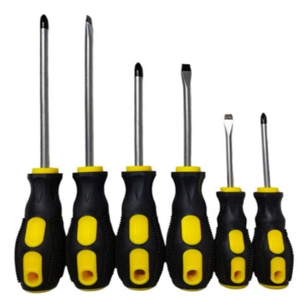 Kit Juego Destornilladores 6 Piezas Phillips Pala Imantados