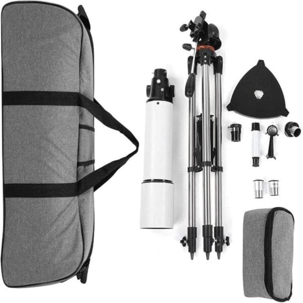 Telescopio Refractor 500x80 Astronómico Tripode Acero Bolso