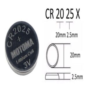 Pila Cr2025 Motoma Alarmas Auto Llaves 3v Litio