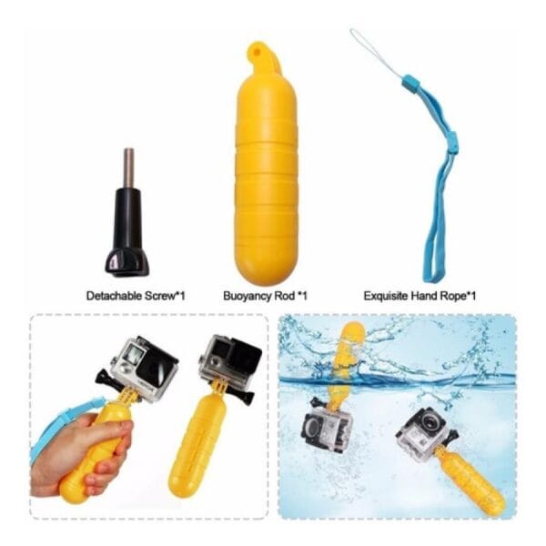 Baston Palo Flotador Gopro Camara Accion Agua Pileta Boya