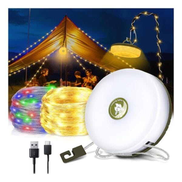 Luz Led Guirnalda 10 M 4 En 1 Camping Linterna Luces Usb