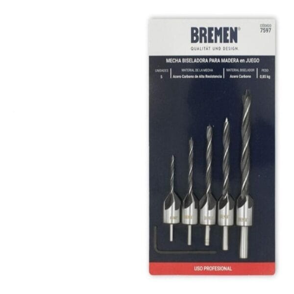 Juego De Mechas Biseladoras Para Madera Bremen 7597