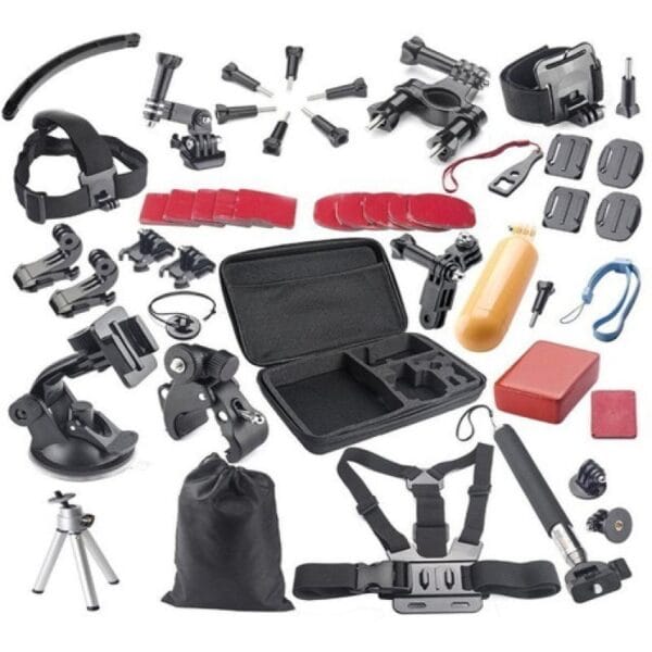 Kit 64 Accesorios Genki P Gopro Action Cam Moto Bici Casco