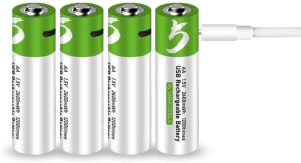 Pilas Aa Recargable Usb 4 Uds Li-ion C Cable Carga Ecologica