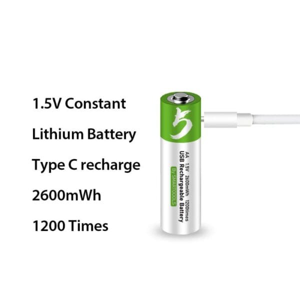 Pilas Aa Recargable Usb 4 Uds Li-ion C Cable Carga Ecologica