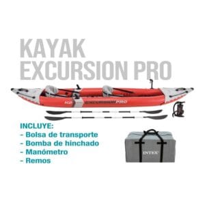 Kayak Inflable Intex Pro K2 Doble Fijo 3.84m 20kg