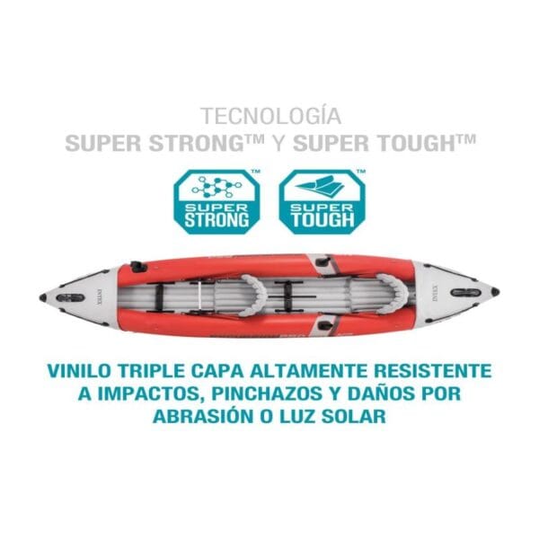 Kayak Inflable Intex Pro K2 Doble Fijo 3.84m 20kg