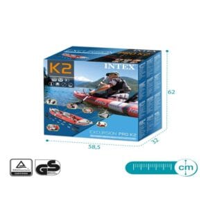 Kayak Inflable Intex Pro K2 Doble Fijo 3.84m 20kg