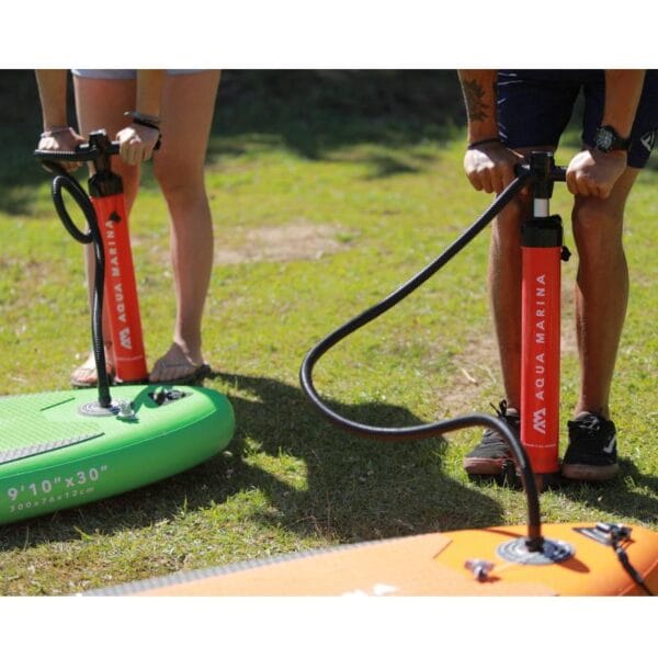 Inflador Manual Aquamarina Doble Acción Sup 20 Psi