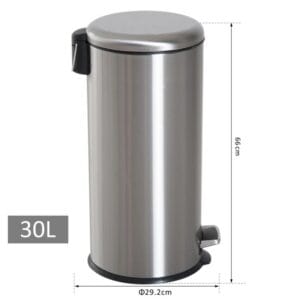 Tacho Cesto Basura 30 Lts Acero Inoxidable Baño Cocina