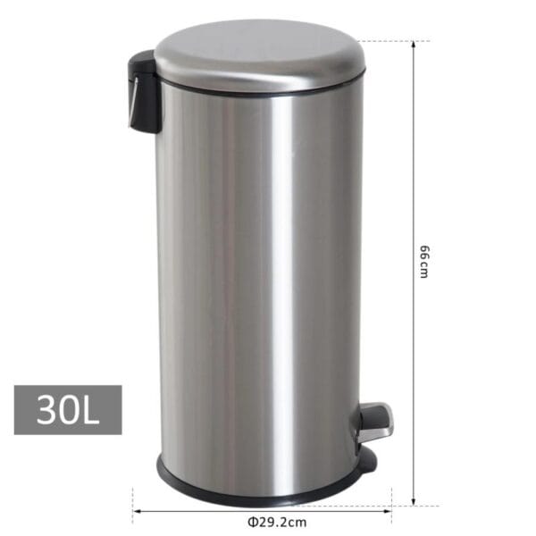 Tacho Cesto Basura 30 Lts Acero Inoxidable Baño Cocina