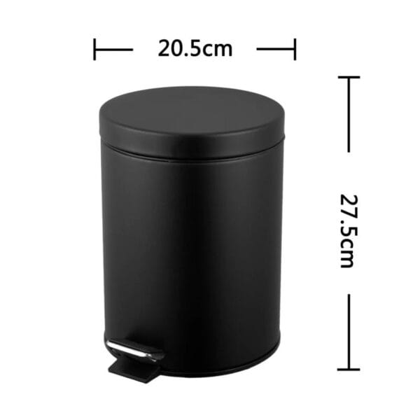 Set Tacho Basura Acero 5l + Cepillo Escobilla Cesto Baño