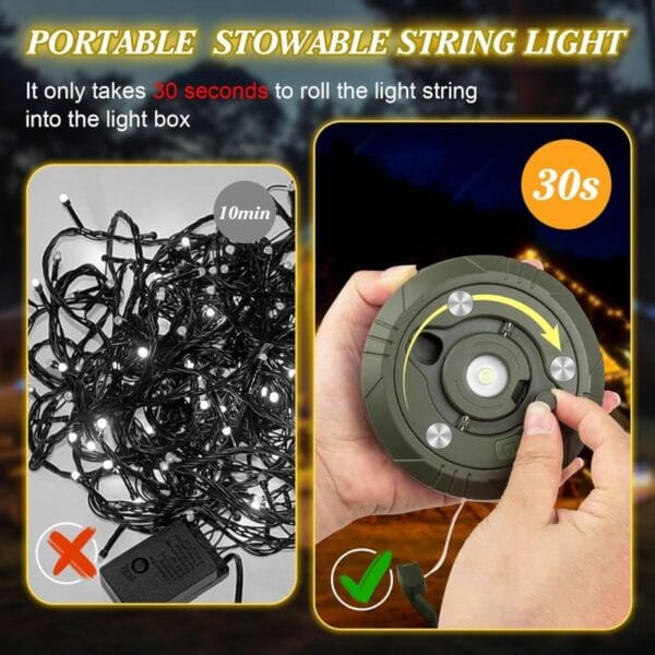 Luz Led Guirnalda 10 M 4 En 1 Camping Linterna Luces Usb