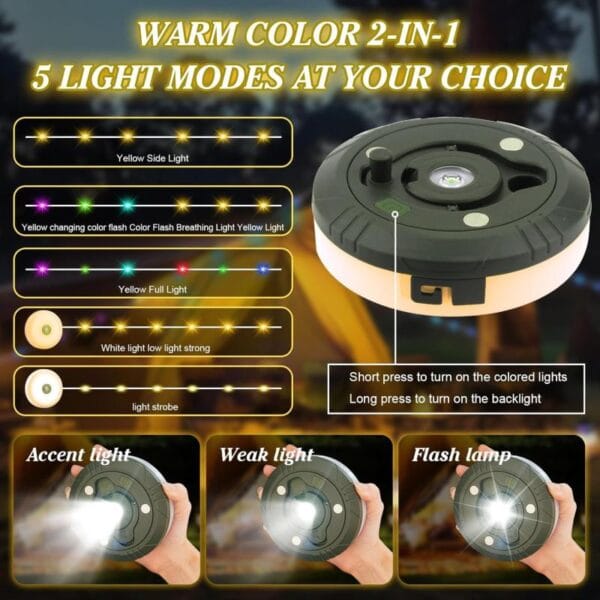 Luz Led Guirnalda 10 M 4 En 1 Camping Linterna Luces Usb