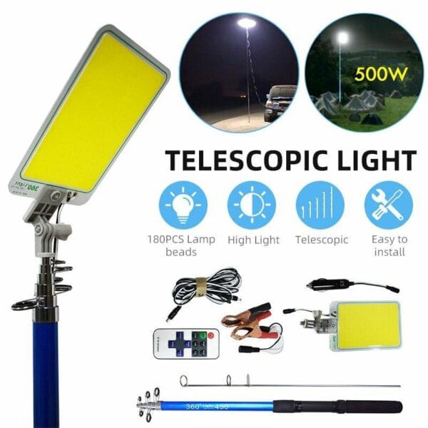 Farol Led Cob Portatil Luz De Emergencia Plegable P Camping