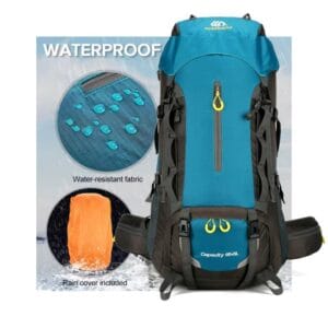 Mochila Weikani Trekking 70l Con Cubremochila Viaje