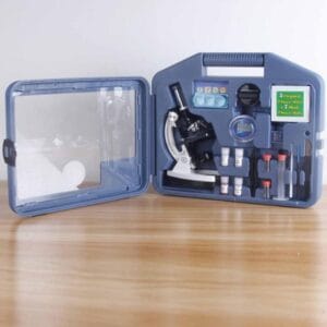 Microscopio Didáctico Genki 1200x Luz Led Valija Accesorios