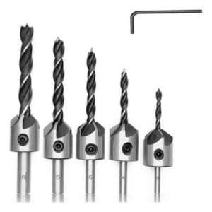 Juego De Mechas Biseladoras C Avellanador 5 Piezas