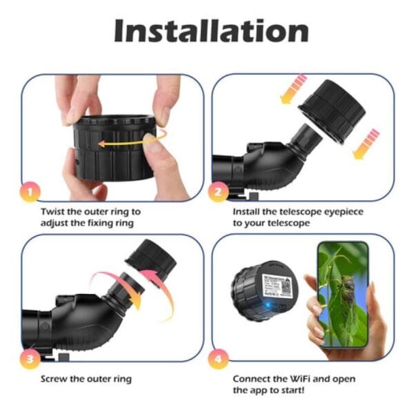 Cámara Digital Wifi Genki Para Telescopios Monocular