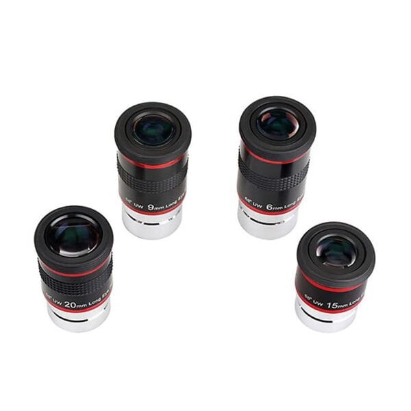 Kit 4 Oculares Lente Para Telescopio Super Plossl Ultra Wide