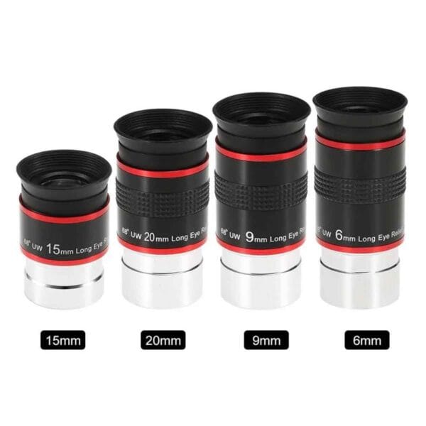 Kit 4 Oculares Lente Para Telescopio Super Plossl Ultra Wide