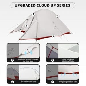 Carpa Naturehike Ultra Light Cloud-up 2 Iglú 2p 1.89kg