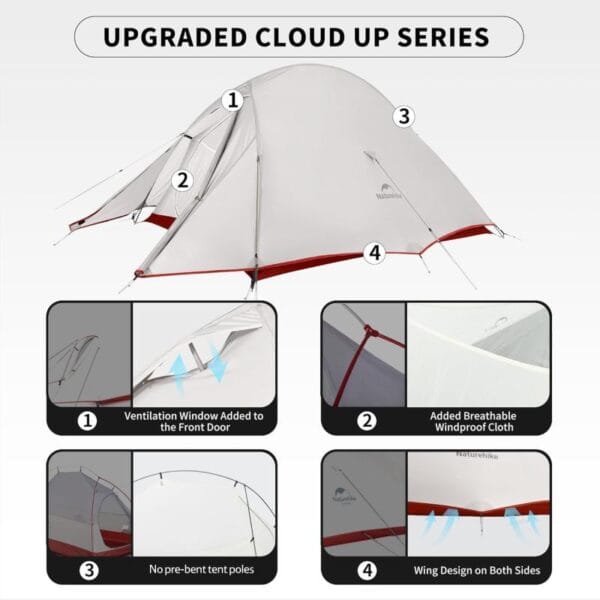 Carpa Naturehike Ultra Light Cloud-up 2 Iglú 2p 1.89kg
