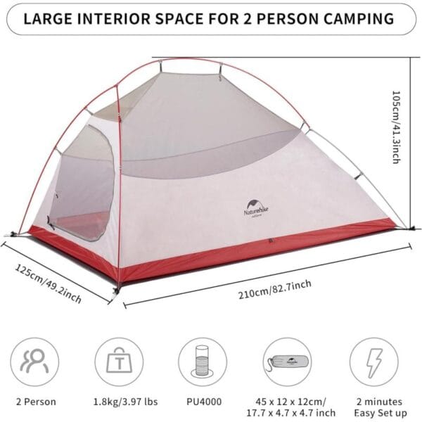 Carpa Naturehike Ultra Light Cloud-up 2 Iglú 2p 1.89kg
