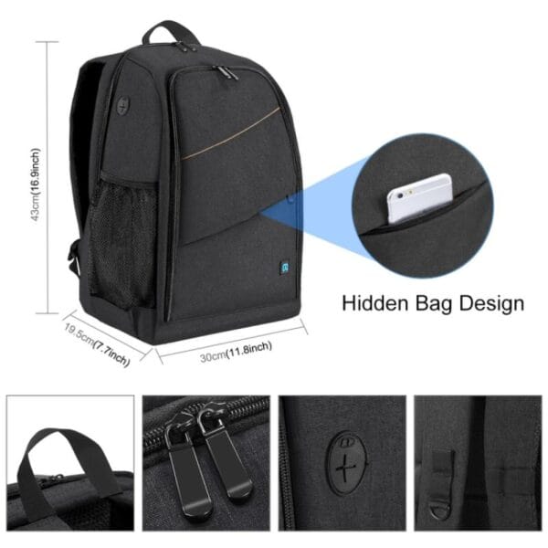 Mochila Fotografía Puluz Cubremochila Para Cámara Y Notebook