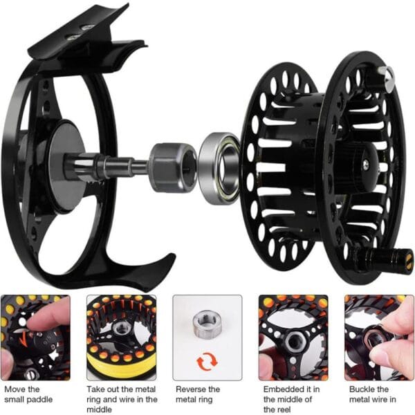 Reel Genki Fly Cast 5/6 Pesca Con Mosca 202g Alarma