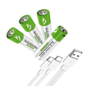 Pilas Aa Recargable Usb 4 Uds Li-ion C Cable Carga Ecologica