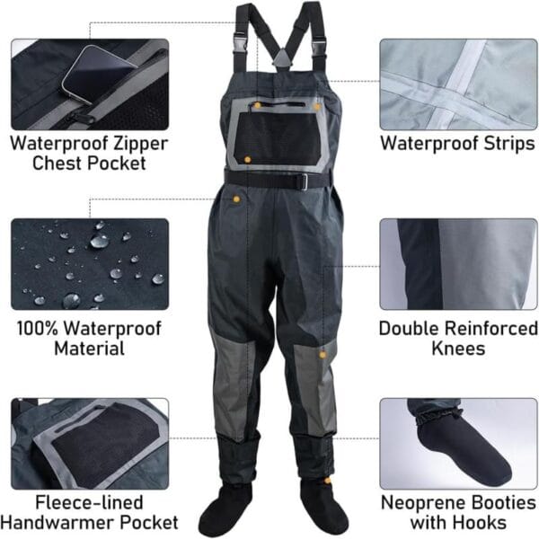Wader Fly Cast Pesca Mosca Adulto Hombre Nailon