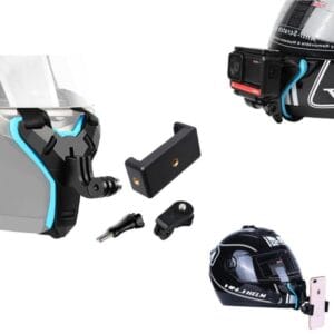 Soporte Casco Menton Celular Mentonera Frontal Moto Set